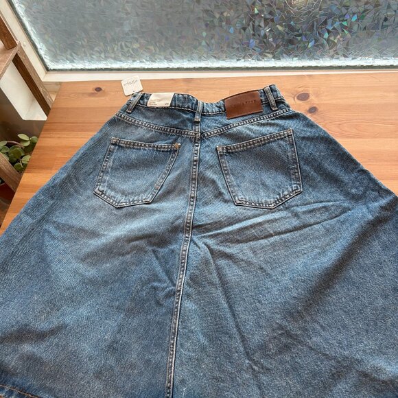 We The Free Eclipse Denim Midi Skirt NWT Free People - Picture 7 of 7